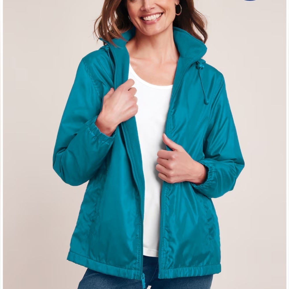 Totes Water Resistant Padded Coat Women's Aqua size Medium